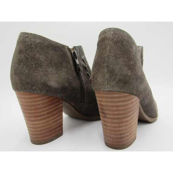 Franco Sarto Women’s Destiny Suede Woven Ankle Booties Size 9 Gray Heeled - Picture 10 of 16